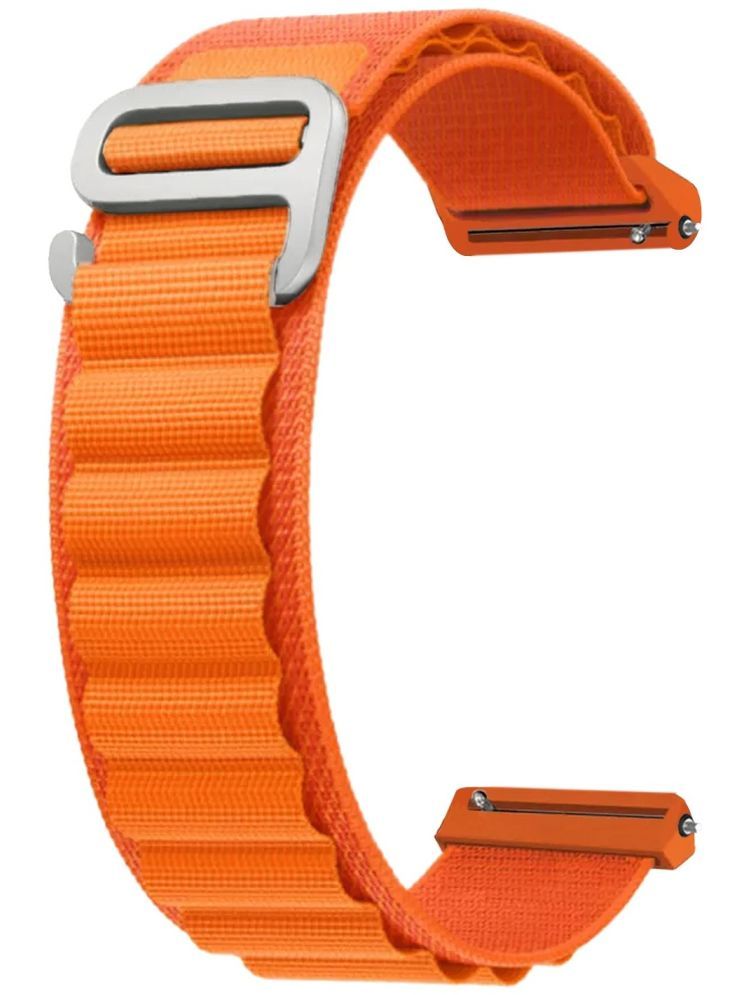     			ACM Watch Strap Nylon 20mm compatible with Vibez By Lifelong Glam Smartwatch Sports Hook Band Orange