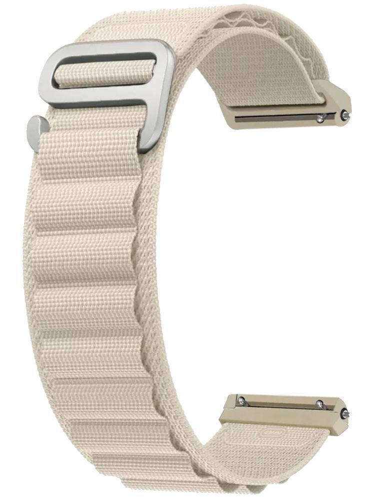     			ACM Watch Strap Nylon 22mm compatible with Noise Colorfit Pulse 4 Max Smartwatch Sports Hook Band White