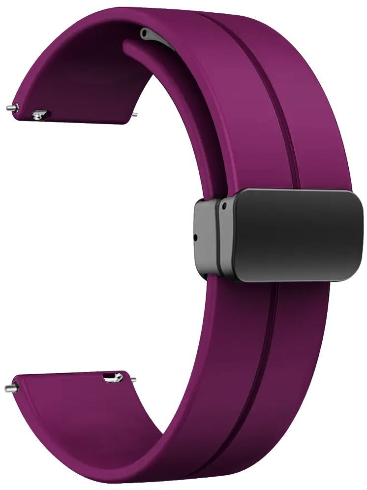     			ACM Watch Strap Silicone Belt Magnetic Clasp 22mm compatible with Fire-Boltt Maverick Bsw177 Smartwatch Sports Hook Band Purple