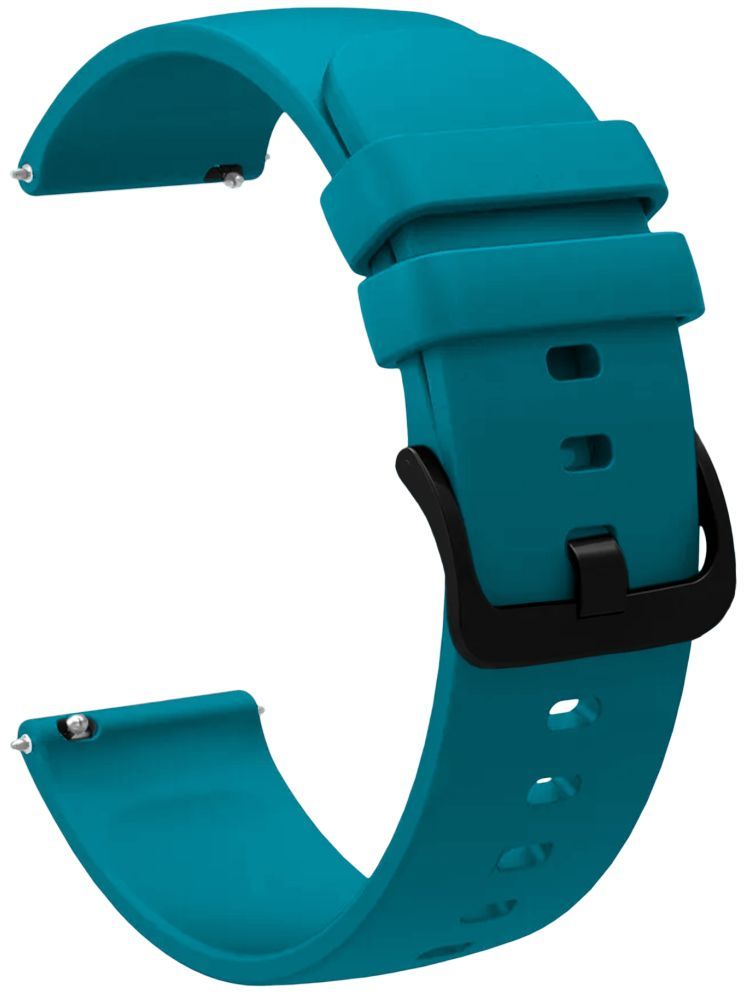     			ACM Watch Strap Silicone Belt 22mm compatible with Noise Colorfit Pulse 4 Max Smartwatch Hook Band Turquoise