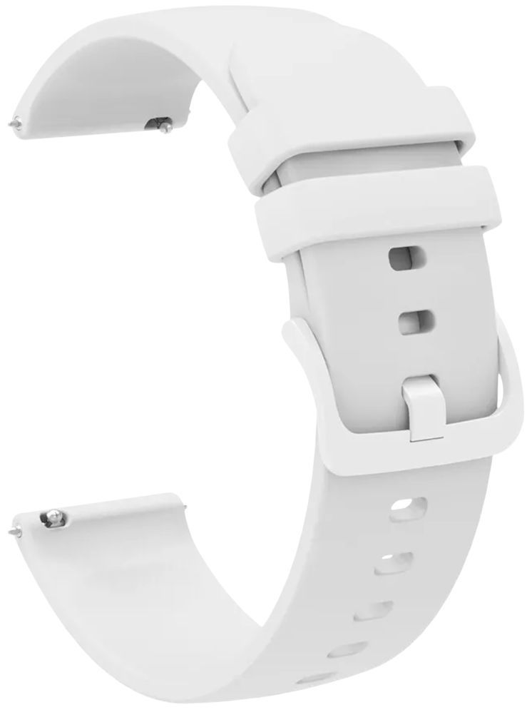     			ACM Watch Strap Silicone Belt 22mm compatible with Pebble Shuffle Smartwatch Color Hook Band White