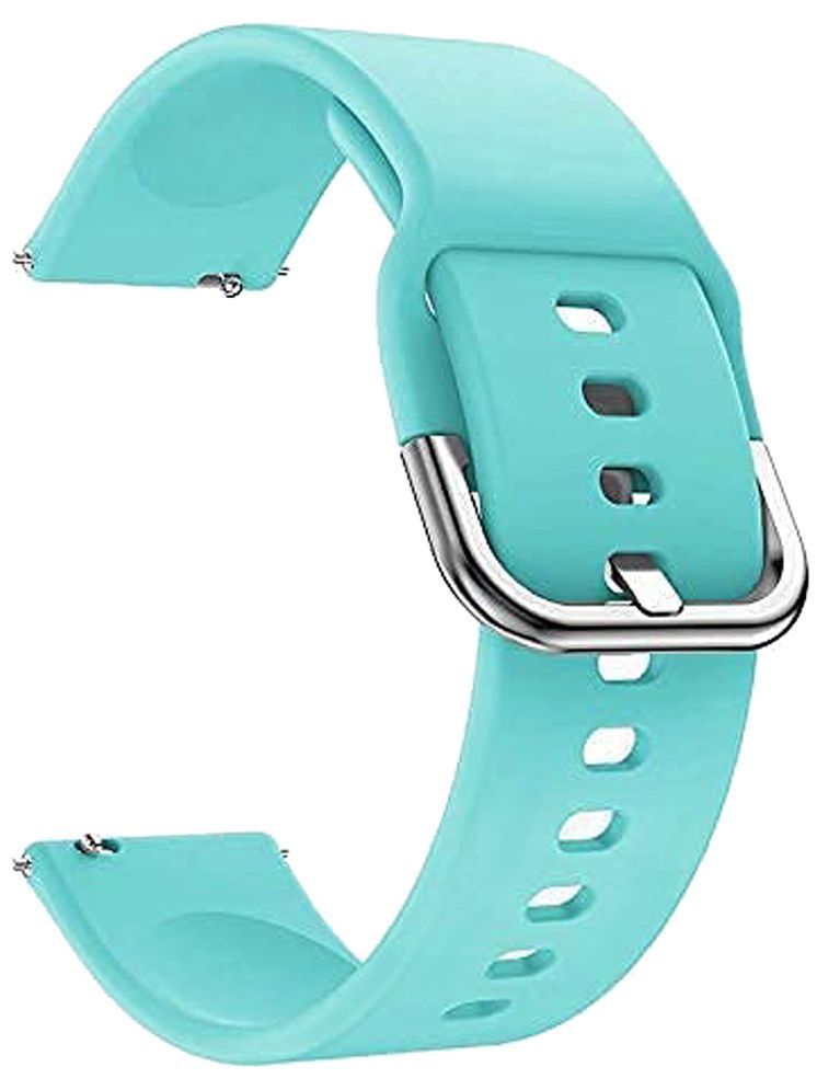     			ACM Watch Strap Silicone Belt 22mm compatible with Maxima Max Pro Fortune Smartwatch Sports Hook Band Light Blue