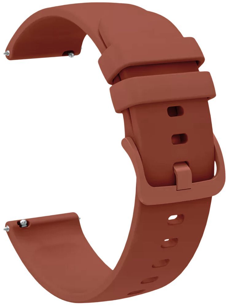     			ACM Watch Strap Silicone Belt 22mm compatible with Fastrack Revoltt Pro Smartwatch Color Hook Band Brown