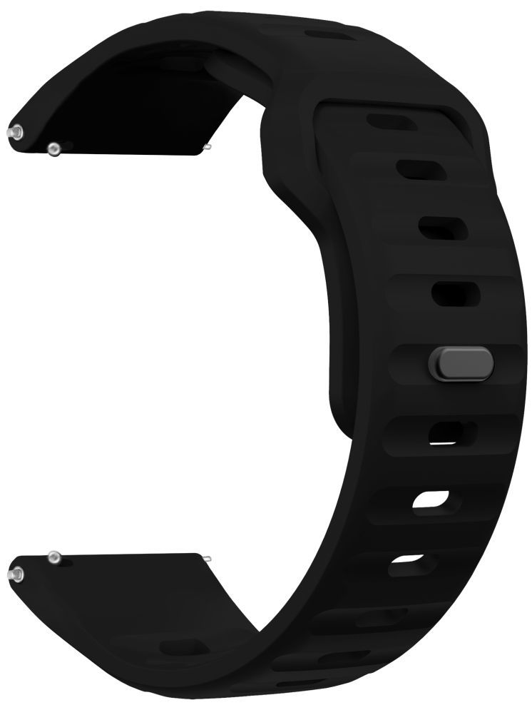     			ACM Watch Strap Sports Silicone Belt 22mm compatible with Time Up Rigid Smartwatch Breatheable Band Black