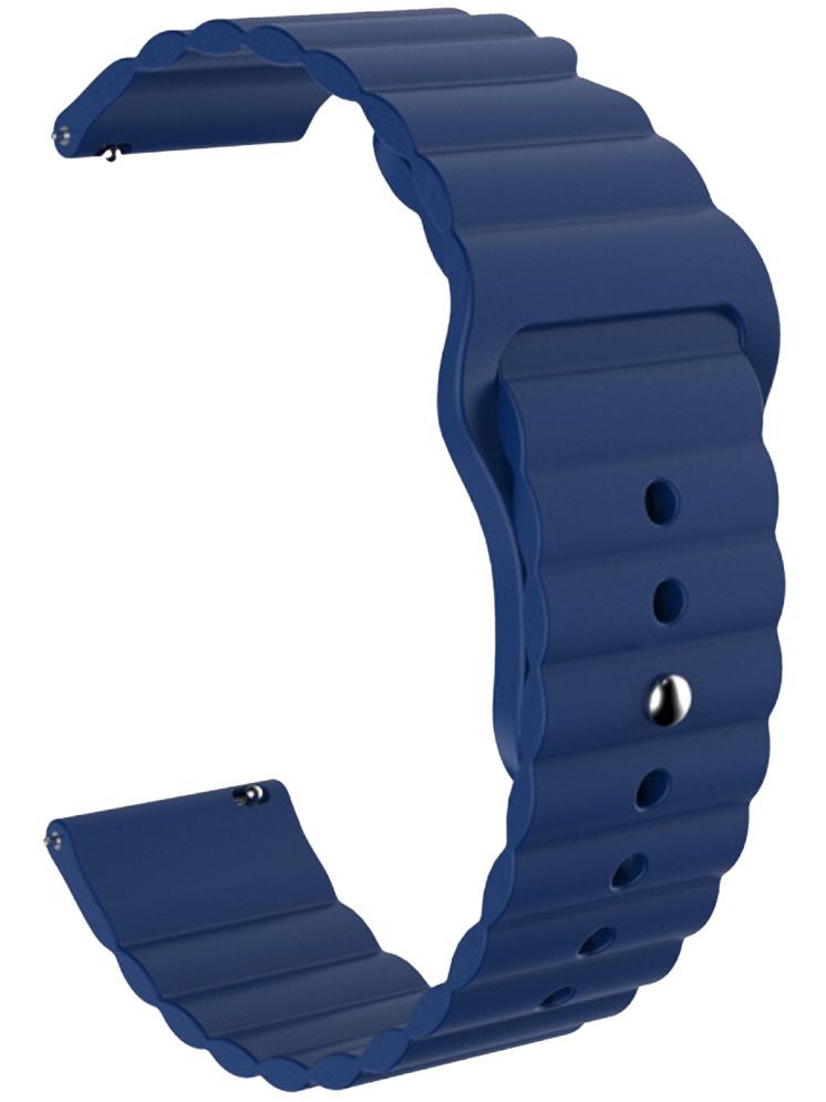     			ACM Watch Strap Wave Design Silicone Belt 22mm compatible with Fastrack Styler Fr2 Pro Smartwatch Sports Band Blue