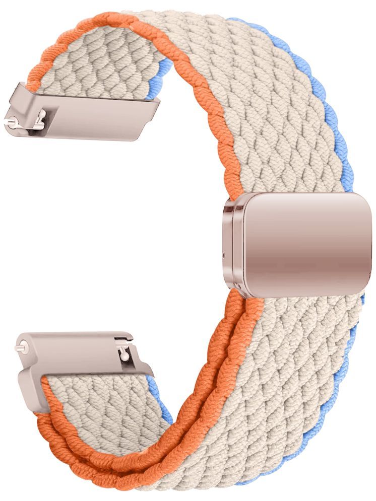     			ACM Watch Strap Woven Braided Magnetic 22mm compatible with Huawei Watch Gt 5 Pro 46mm Smartwatch Adjustable Belt Band White