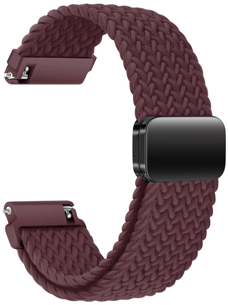     			ACM Watch Strap Woven Braided Magnetic 22mm compatible with Fastrack Limitless Fs2 Plus Smartwatch Adjustable Belt Band Purple