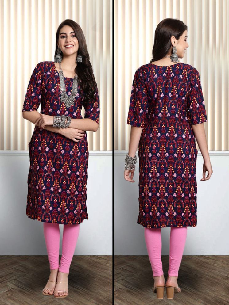     			1 Stop Fashion Pack of 1 Crepe Printed Nayra Women's Kurti - ( Maroon )