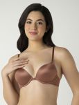 Amante Pack of 1 Nylon Lightly Padded Push Up Bra For Women ( Nude )