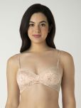 Amante Pack of 1 Nylon Lightly Padded T-Shirt Bra For Women ( Peach )