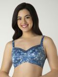 Amante Pack of 1 Nylon Non Padded Everyday Bra For Women ( Blue )