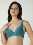 Amante Pack of 1 Nylon Lightly Padded Plunge Bra For Women ( Green )