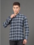 Red Tape Cotton Blend Regular Fit Checks Full Sleeves Men's Casual Shirt - Blue ( Pack of 1 )