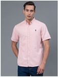 Red Tape Cotton Blend Regular Fit Solids Half Sleeves Men's Casual Shirt - Pink ( Pack of 1 )