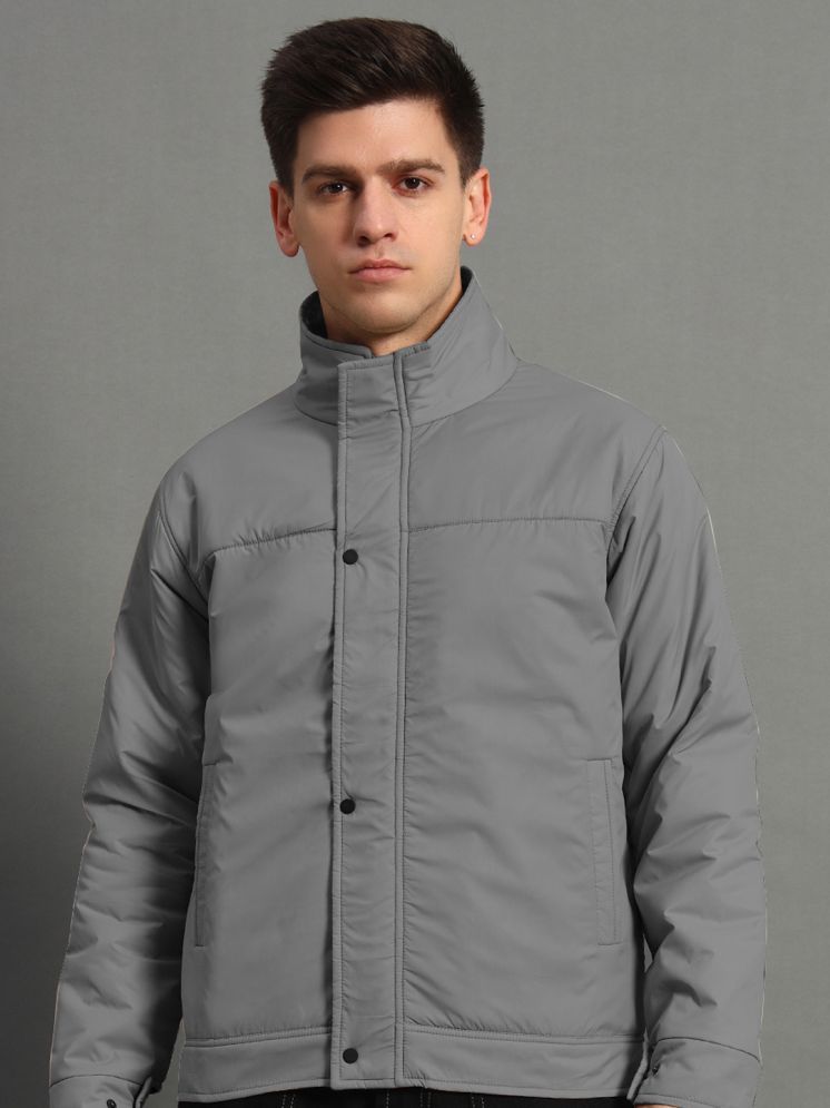     			GET GOLF Polyester Men's Quilted & Bomber Jacket - Dark Grey ( Pack of 1 )