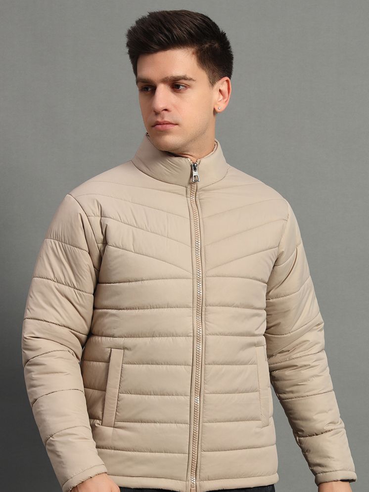     			GET GOLF Polyester Men's Puffer Jacket - Beige ( Pack of 1 )