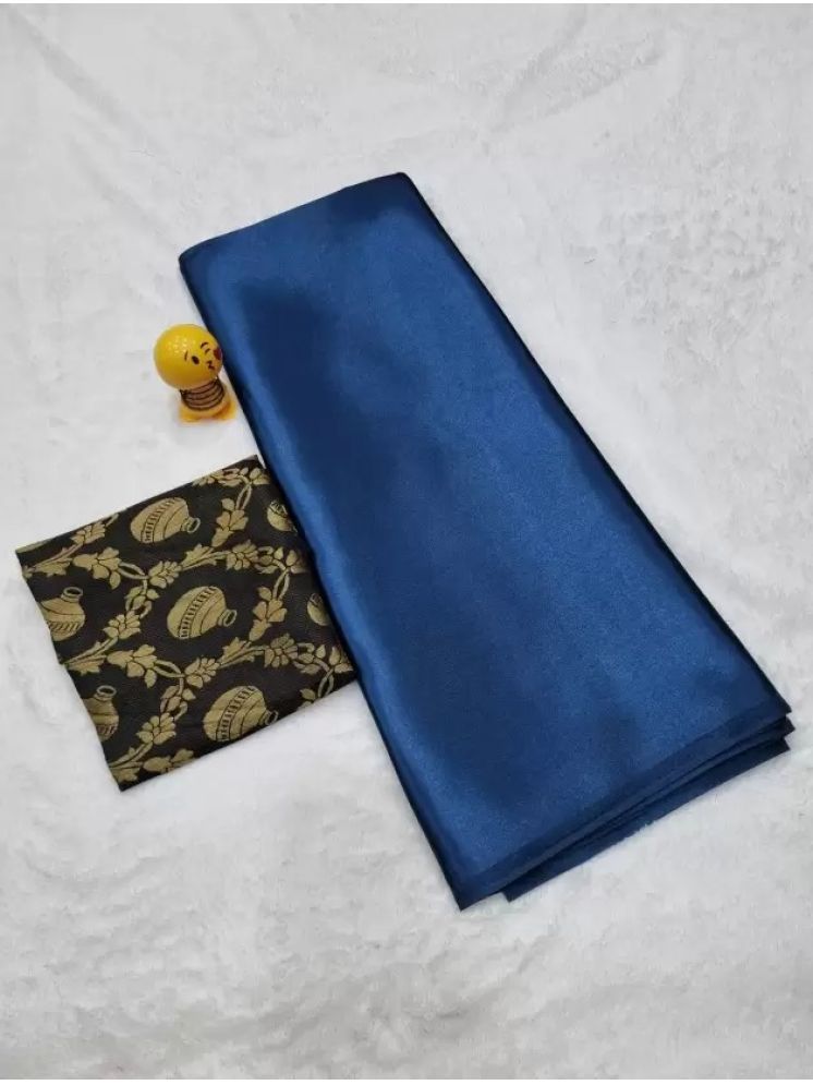     			Samai Pack of 1 Silk Solid Saree With Blouse Piece ( Turquoise )