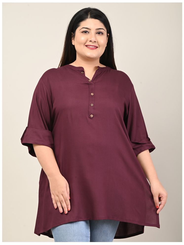     			Swasti Purple Rayon Women's Tunic ( Pack of 1 )