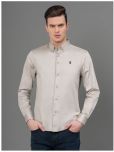 Red Tape 100% Cotton Regular Fit Solids Full Sleeves Men's Casual Shirt - Beige ( Pack of 1 )