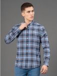 Red Tape Cotton Blend Regular Fit Checks Full Sleeves Men's Casual Shirt - Blue ( Pack of 1 )