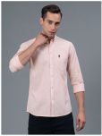 Red Tape Cotton Blend Regular Fit Solids Full Sleeves Men's Casual Shirt - Pink ( Pack of 1 )