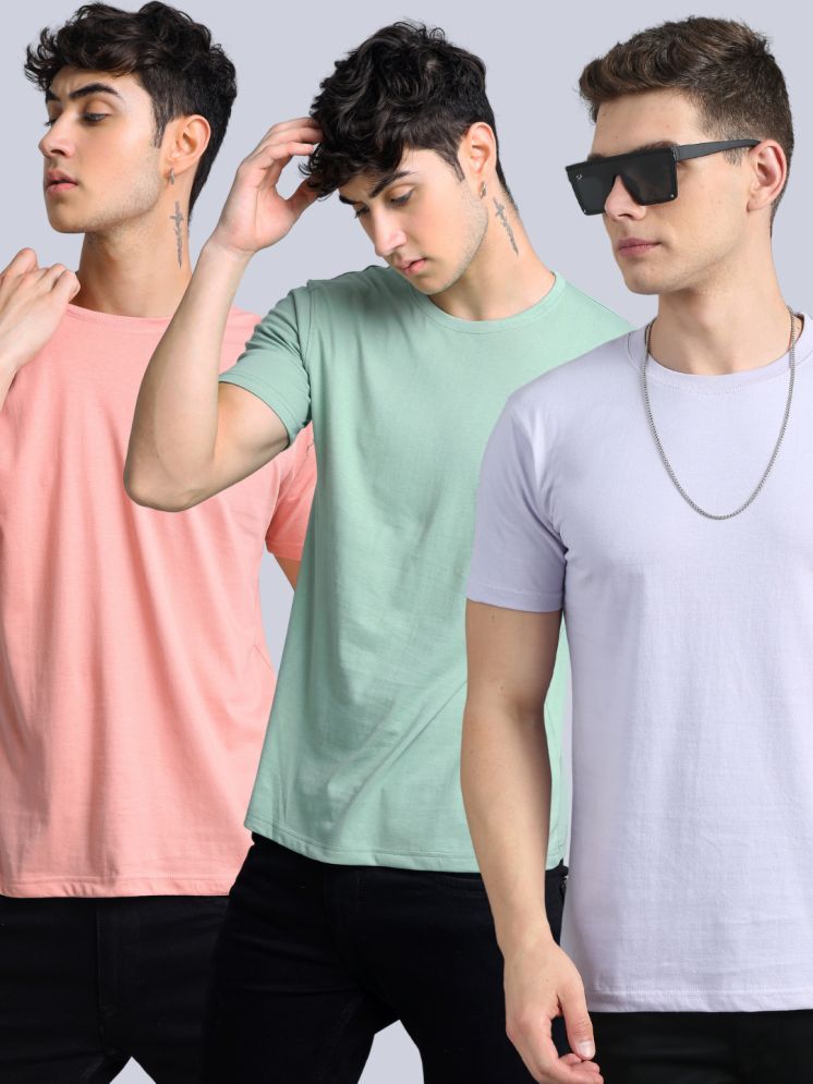     			Paul Street Pack of 3 Cotton Slim Fit Men's T-Shirt ( Multicolor3 )