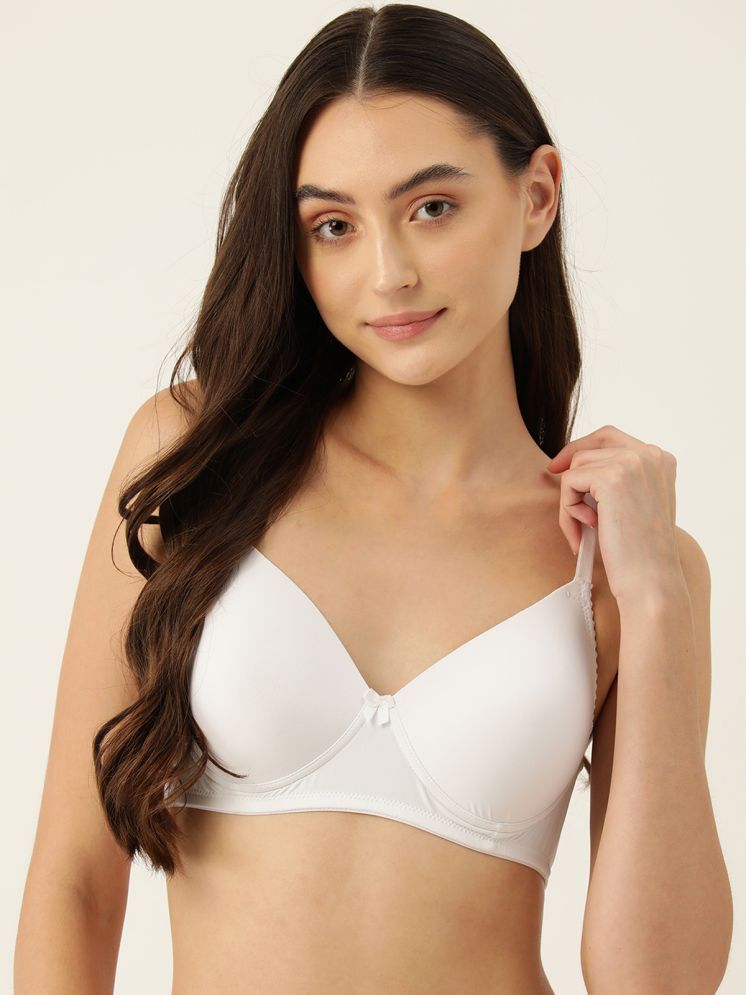     			Leading Lady Pack of 1 Nylon Lightly Padded T-Shirt Bra For Women ( White )