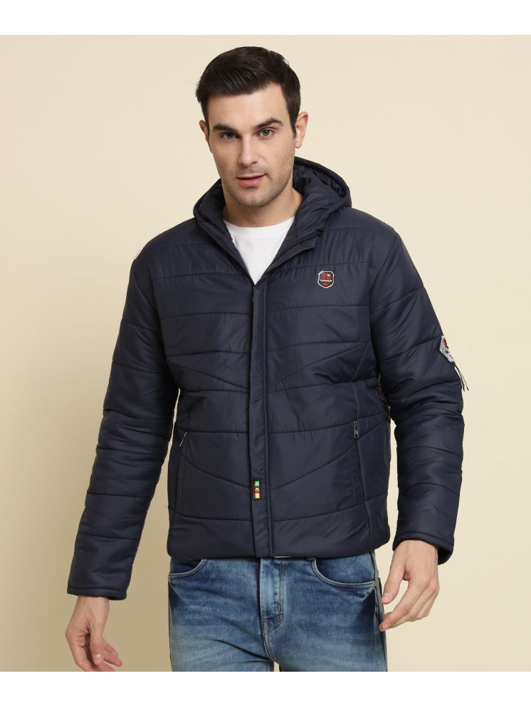     			HEMLOCK Nylon Men's Quilted & Bomber Jacket - Navy Blue ( Pack of 1 )