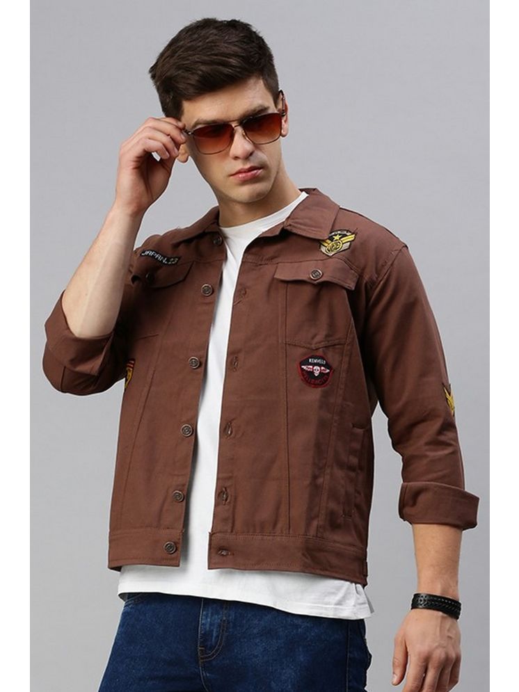     			VOXATI Denim Men's Denim Jacket - Brown ( Pack of 1 )