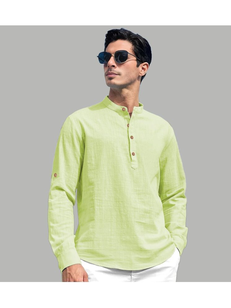     			Vida Loca Sea Green Cotton Blend Men's Shirt Style Kurta ( Pack of 1 )