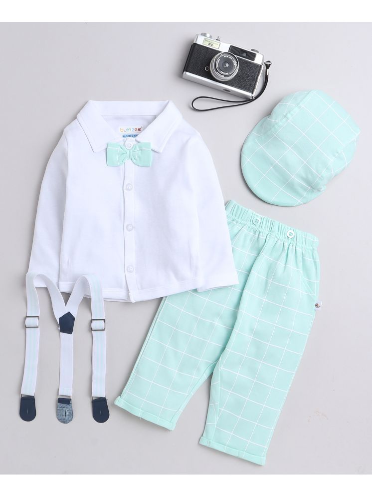     			BUMZEE Pack of 1 Baby Boys Cotton Shirt & Trouser ( Mint Green )