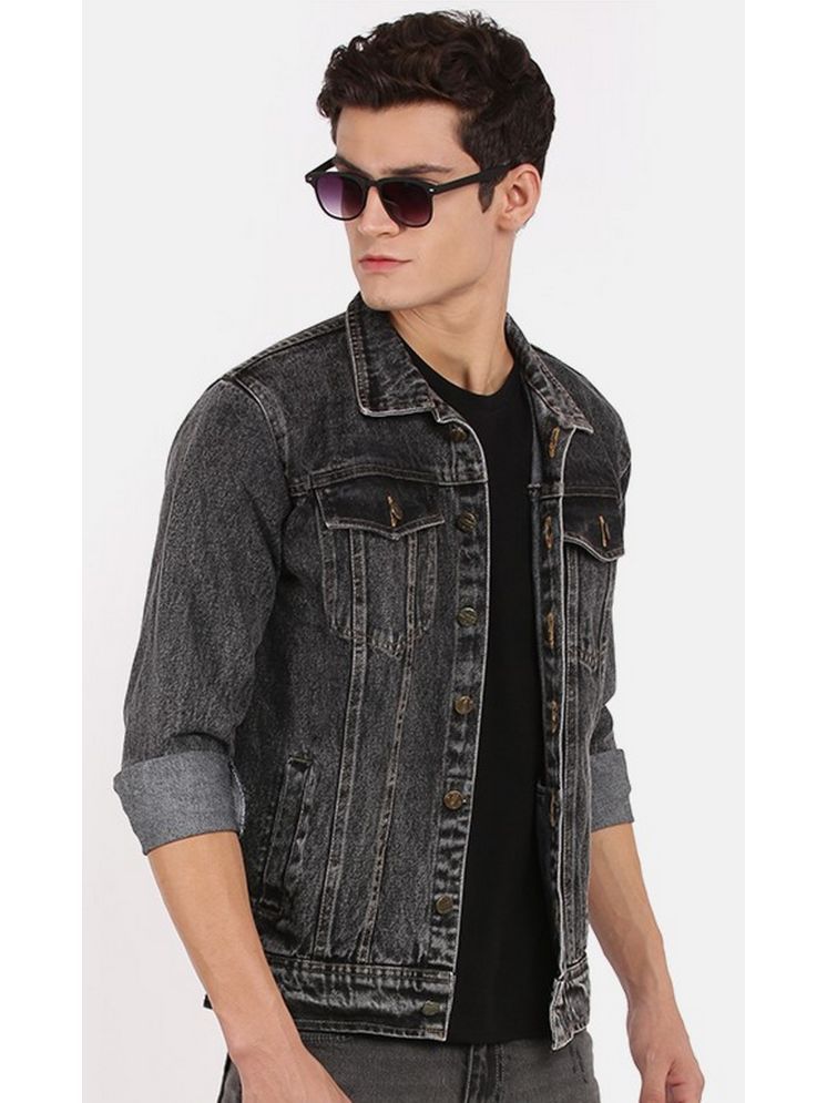     			VOGATI Denim Men's Denim Jacket - Grey ( Pack of 1 )