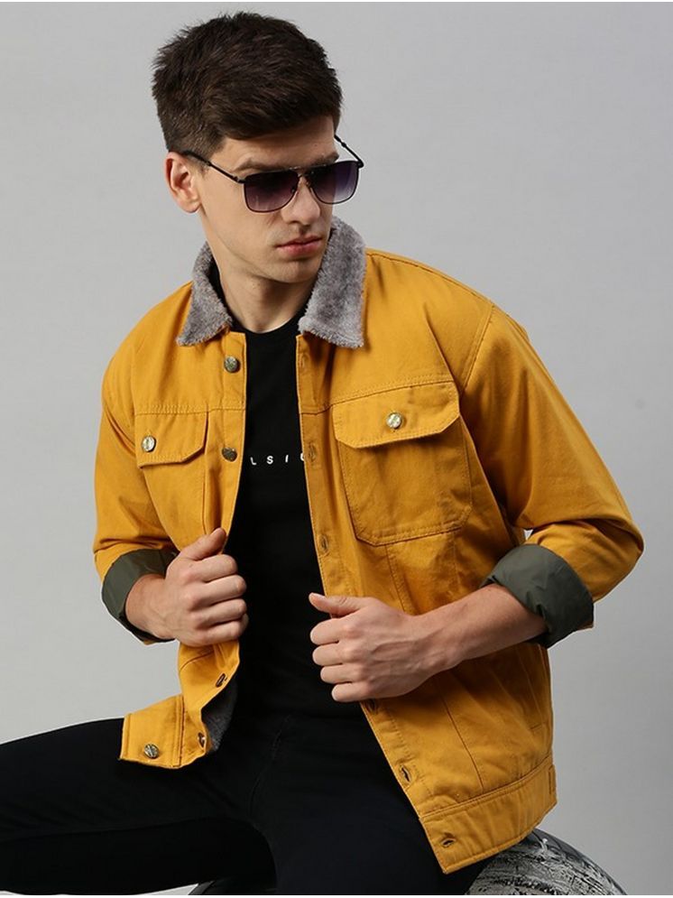     			VOXATI Denim Men's Denim Jacket - Yellow ( Pack of 1 )