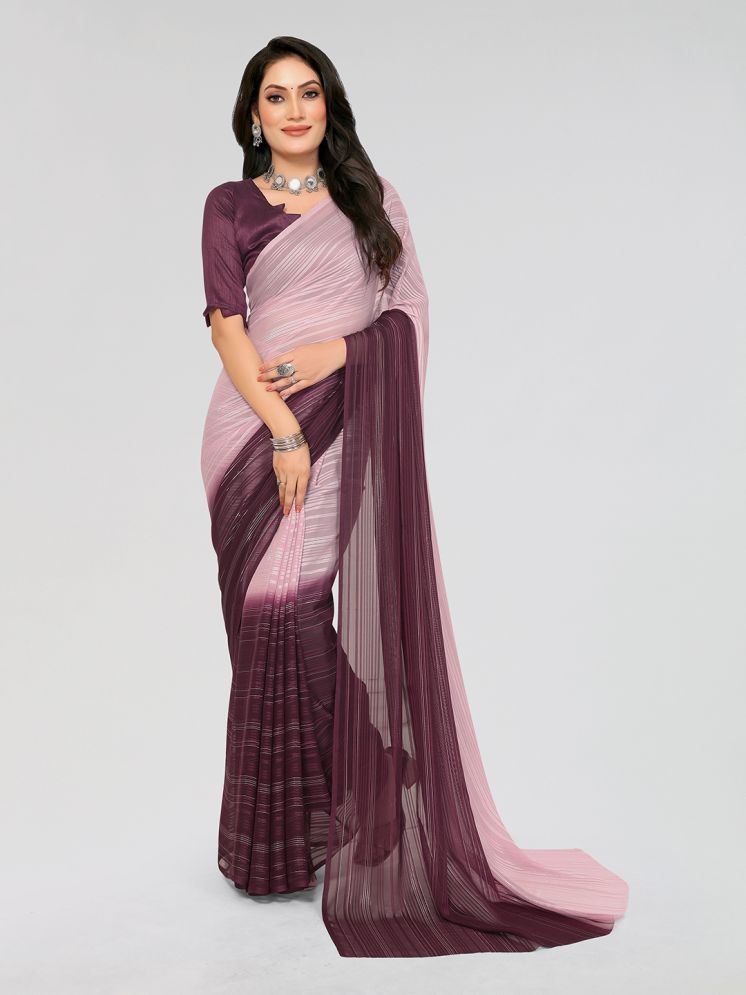     			ANAND SAREES Pack of 1 Georgette Dyed Saree With Blouse Piece ( Magenta )