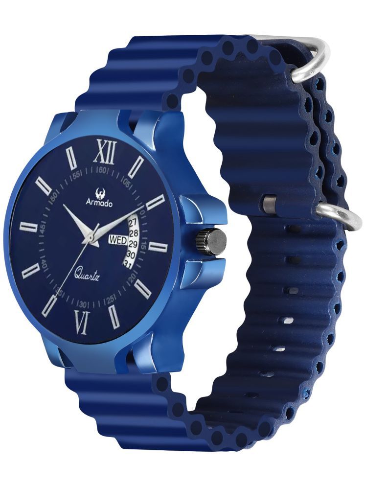     			Armado Blue Silicon Analog Men's Watch