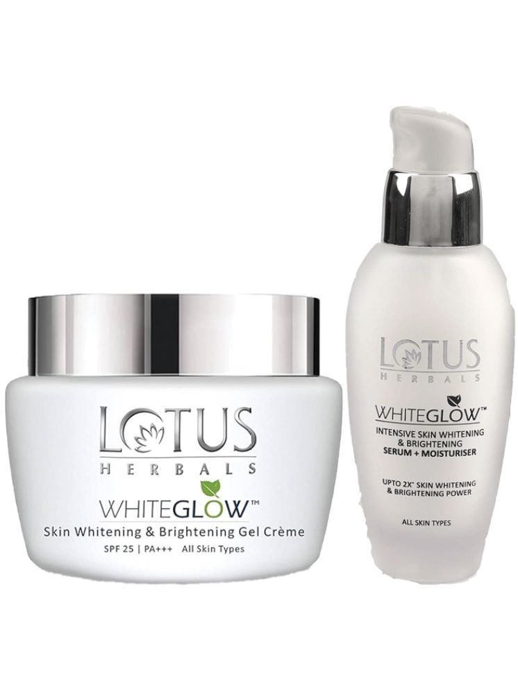     			Lotus Herbals Whiteglow Gel Cream 60g , Intensive Serum 30ml (Pack of 2)