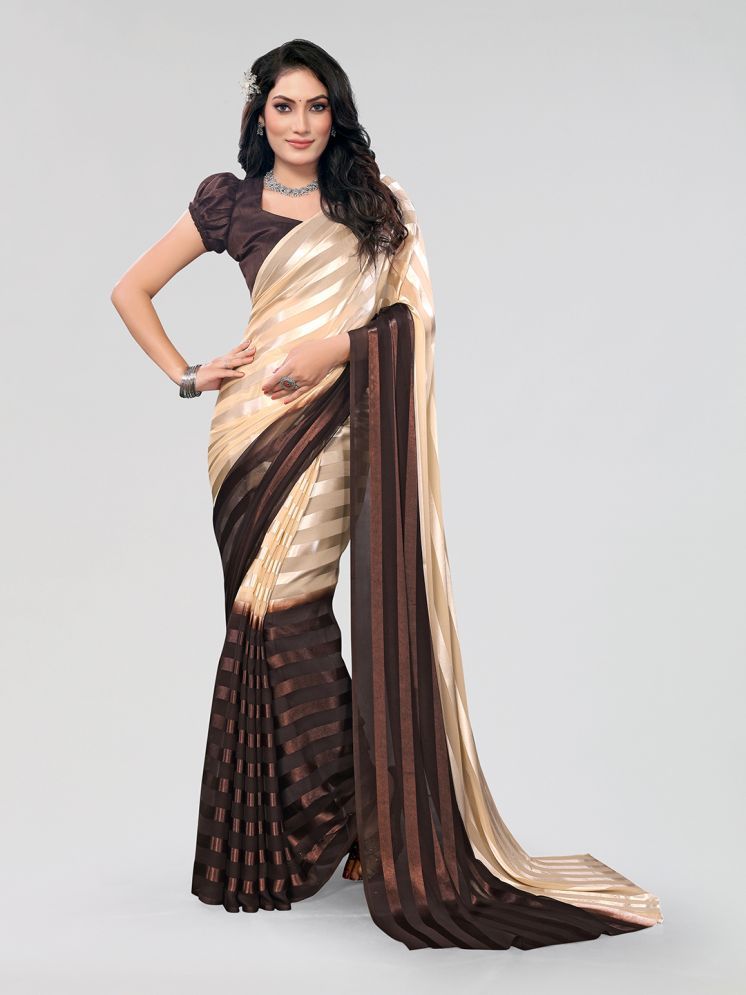     			ANAND SAREES Pack of 1 Georgette Dyed Saree With Blouse Piece ( Cream )