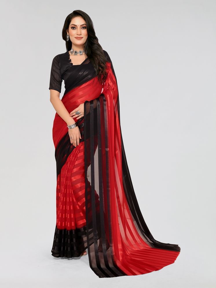     			ANAND SAREES Pack of 1 Georgette Dyed Saree With Blouse Piece ( Black )