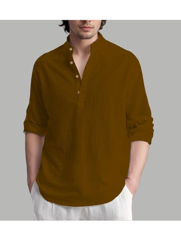     			Apektra Gold Cotton Blend Men's Shirt Style Kurta ( Pack of 1 )