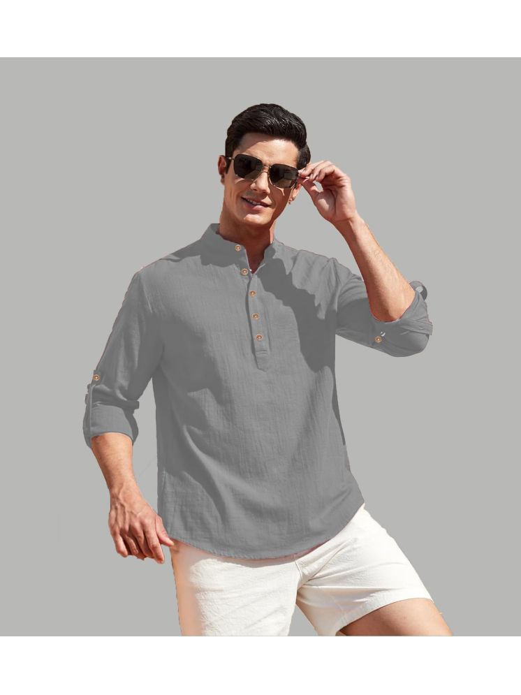     			Vida Loca Grey Cotton Blend Men's Shirt Style Kurta ( Pack of 1 )