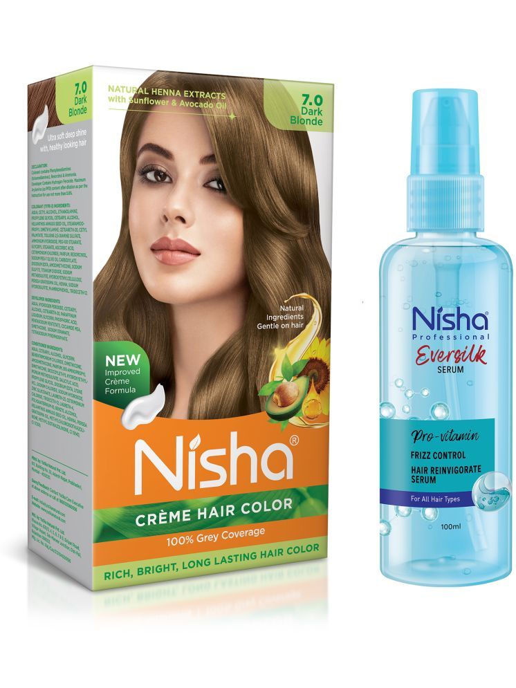     			Nisha Hair Color and Serum Paraben Free Permanent Hair Color 220 g Dark Blonde