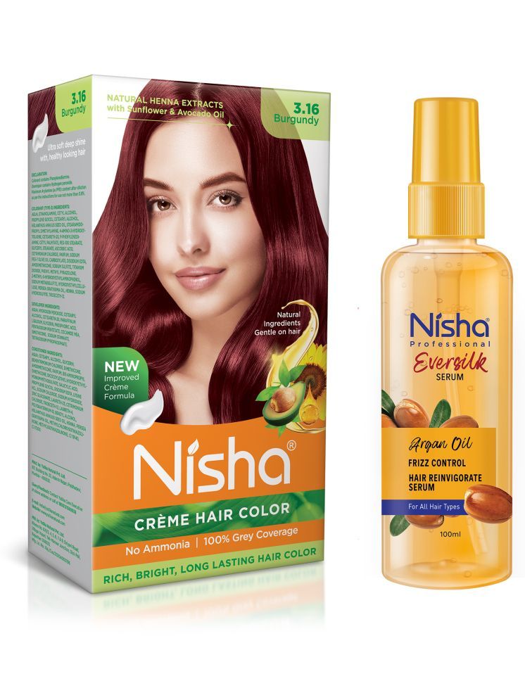     			Nisha Hair Color and Serum Ammonia Free Permanent Hair Color 220 g Burgundy