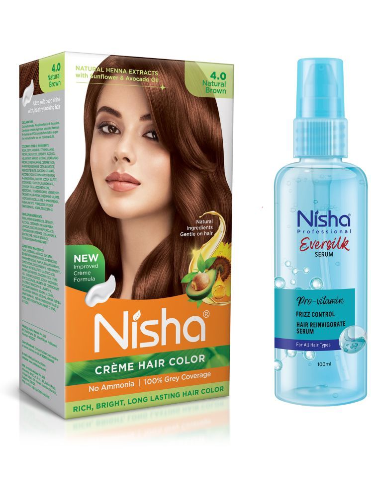     			Nisha Hair Color and Serum Ammonia Free Permanent Hair Color 220 g Brown