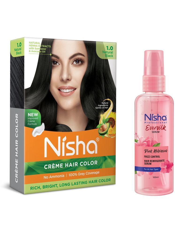     			Nisha Hair Colour & Serum Ammonia Free Permanent Hair Color 140 g Black