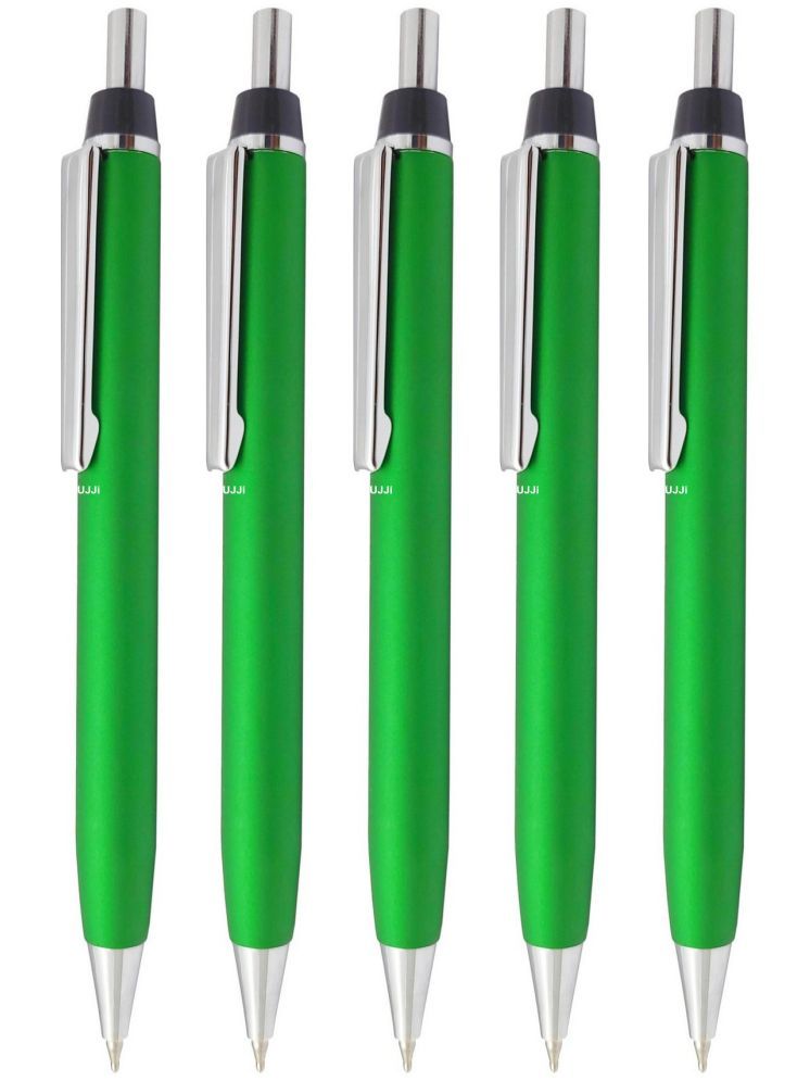     			UJJi Click Mechanism Matte Green with Chrome Part Retractable Ball Pen