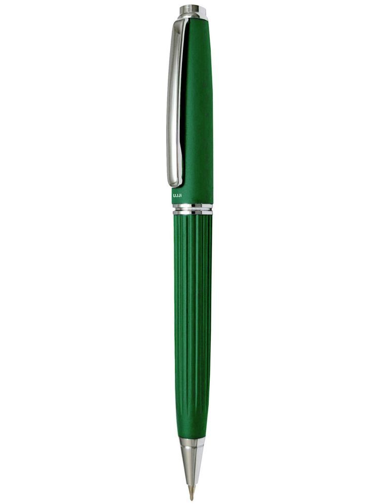     			UJJi Lining Pattern Body Design Green Colour Metal Ball Pen