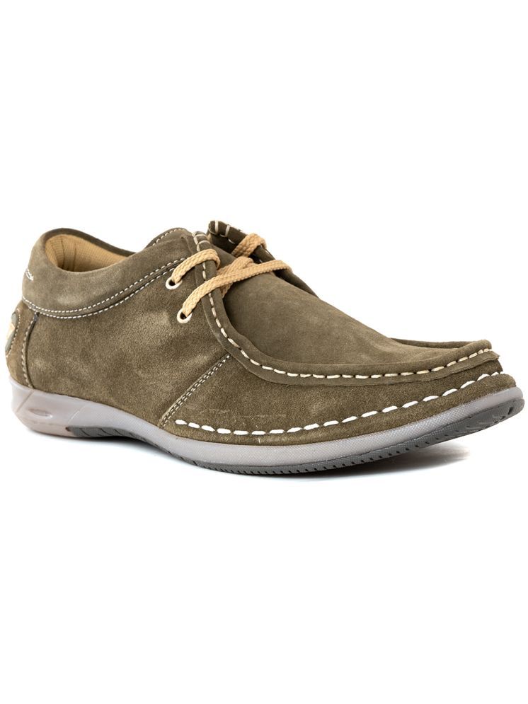     			KHADIM Olive Men's Outdoor Shoes