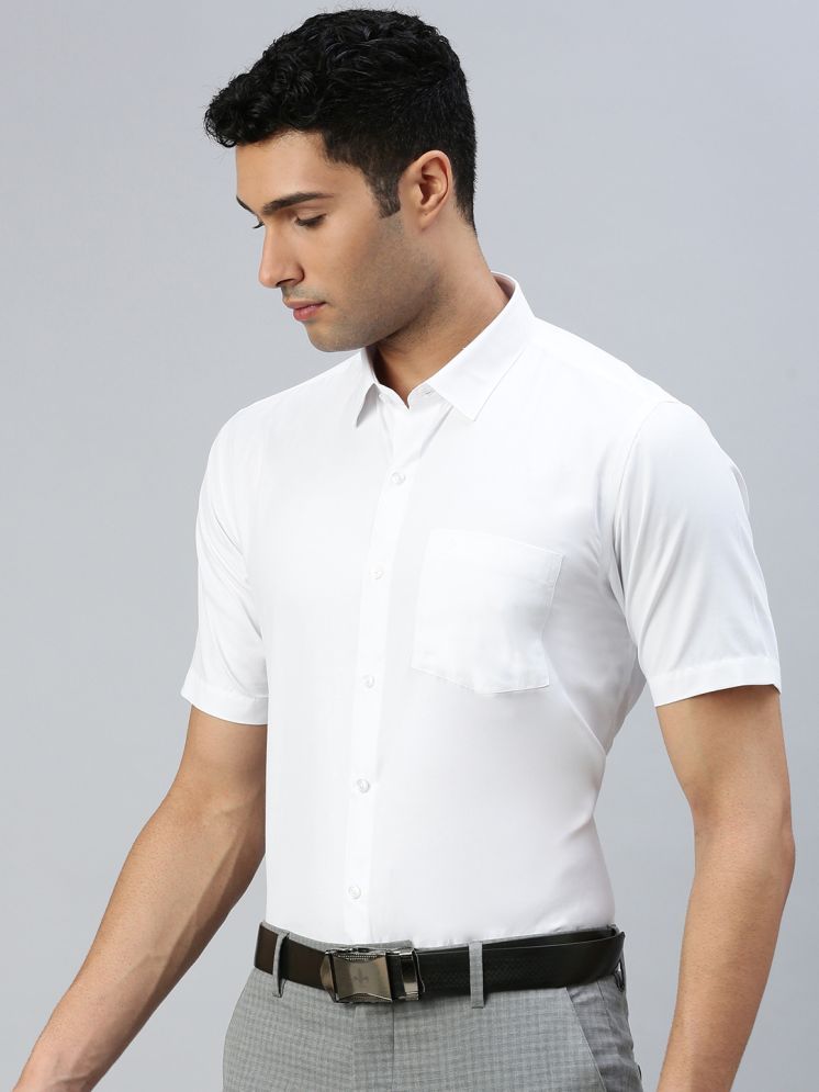     			Ramraj cotton Cotton Blend Regular Fit Half Sleeves Men's Formal Shirt - White ( Pack of 1 )