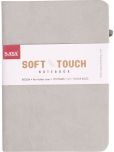 Saya Soft Touch A5 Notebook - PU Cover, 192 Pages, Elastic Closure, Pen Loop, 80 GSM Grey A5