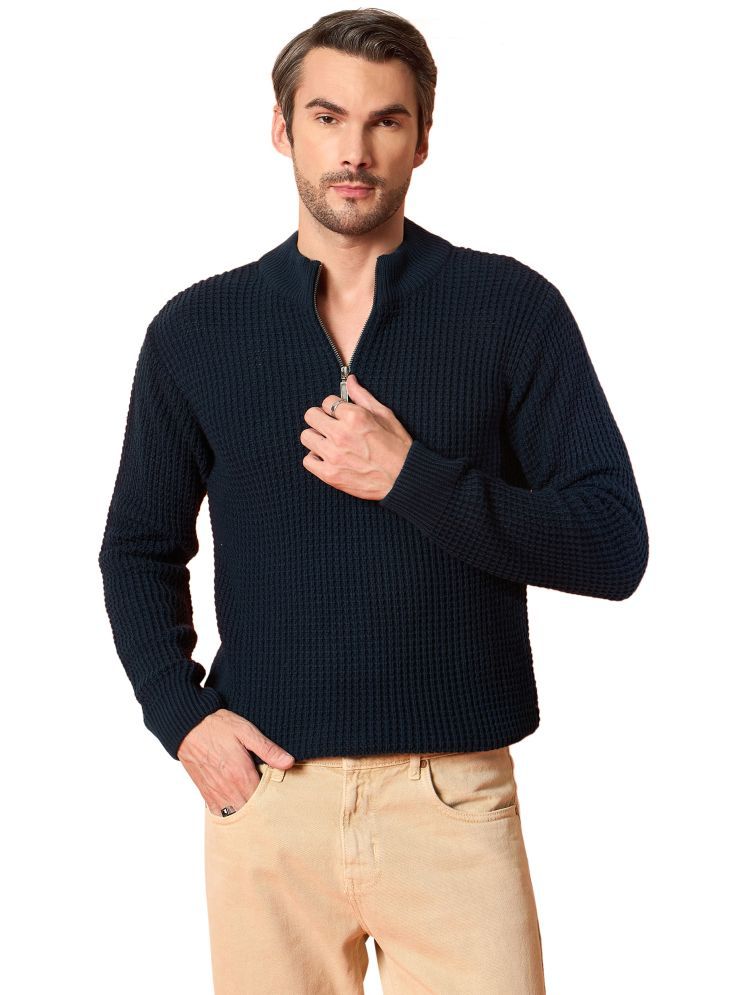     			Club York Acrylic High Neck Men's Full Sleeves Pullover Sweater - Teal ( Pack of 1 )